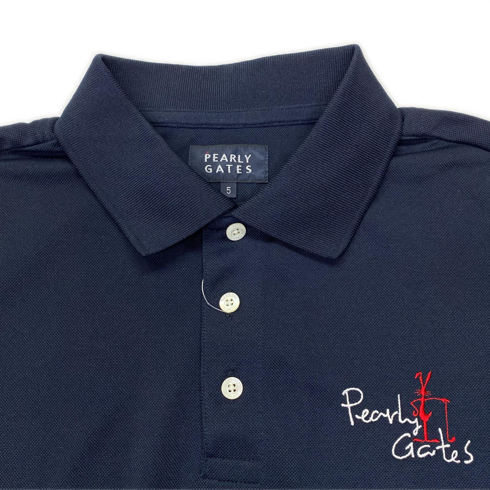 中古 メンズ パーリーゲイツ PEARLY GATES 半袖ポロシャツ 5(L) 紺