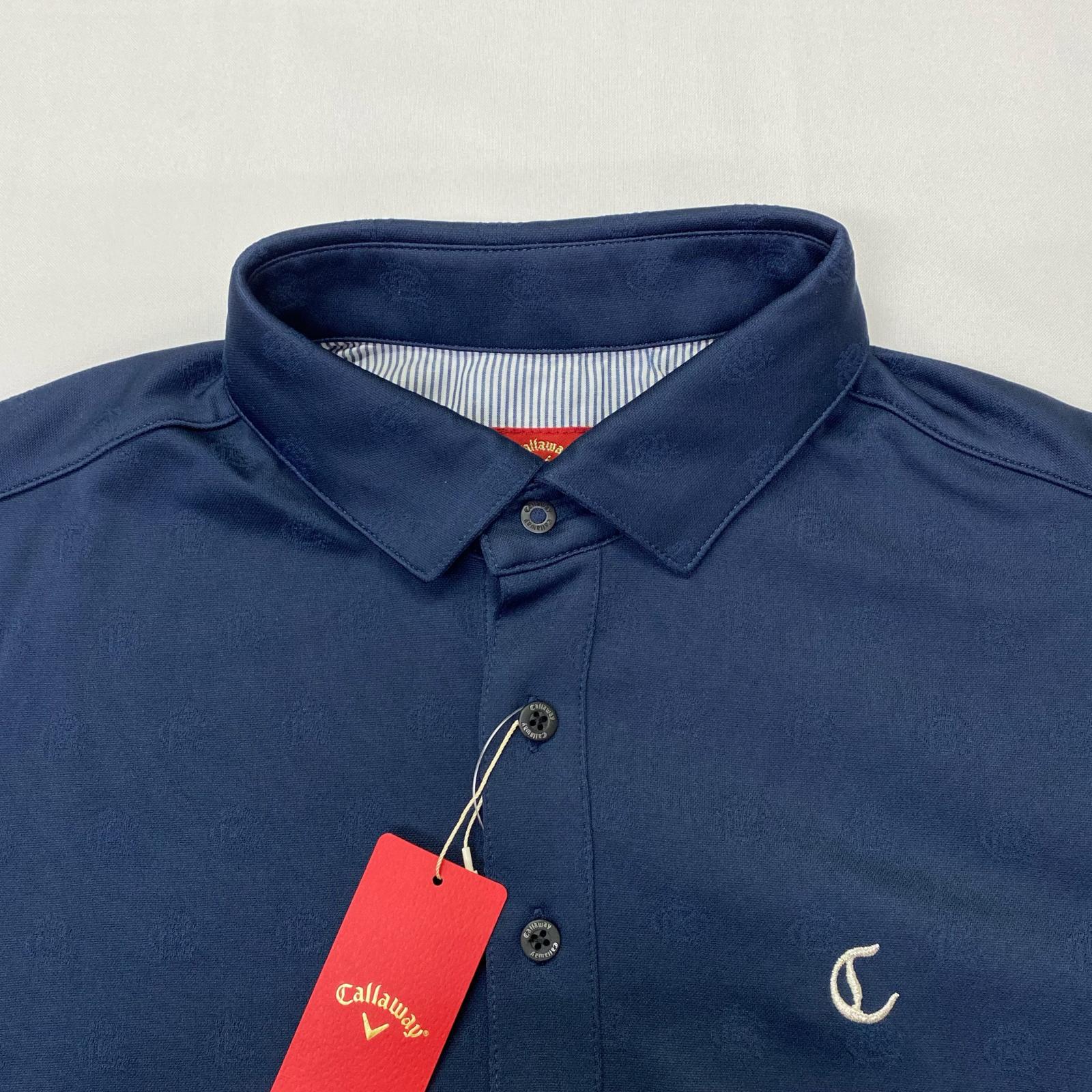 未使用品 メンズ キャロウェイ Callaway 半袖ポロシャツ M 紺 ネイビー