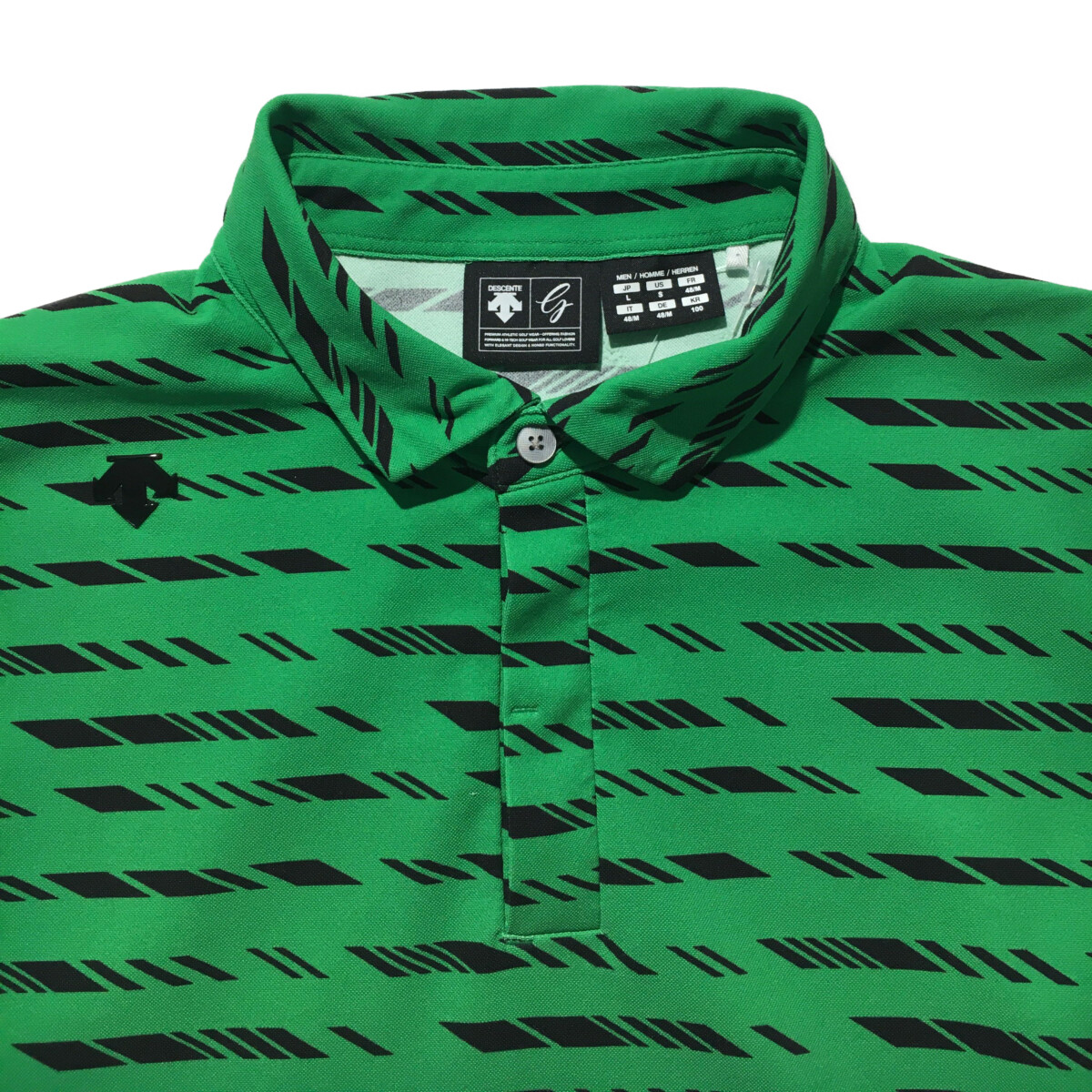 中古 メンズ デサントゴルフ DESCENTE GOLF 半袖ポロシャツ L 緑