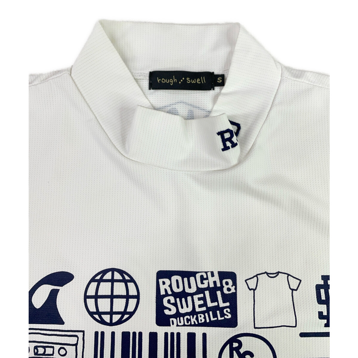 中古 メンズ ラフ＆スウェル rough&swell 半袖シャツ S 白 ホワイト