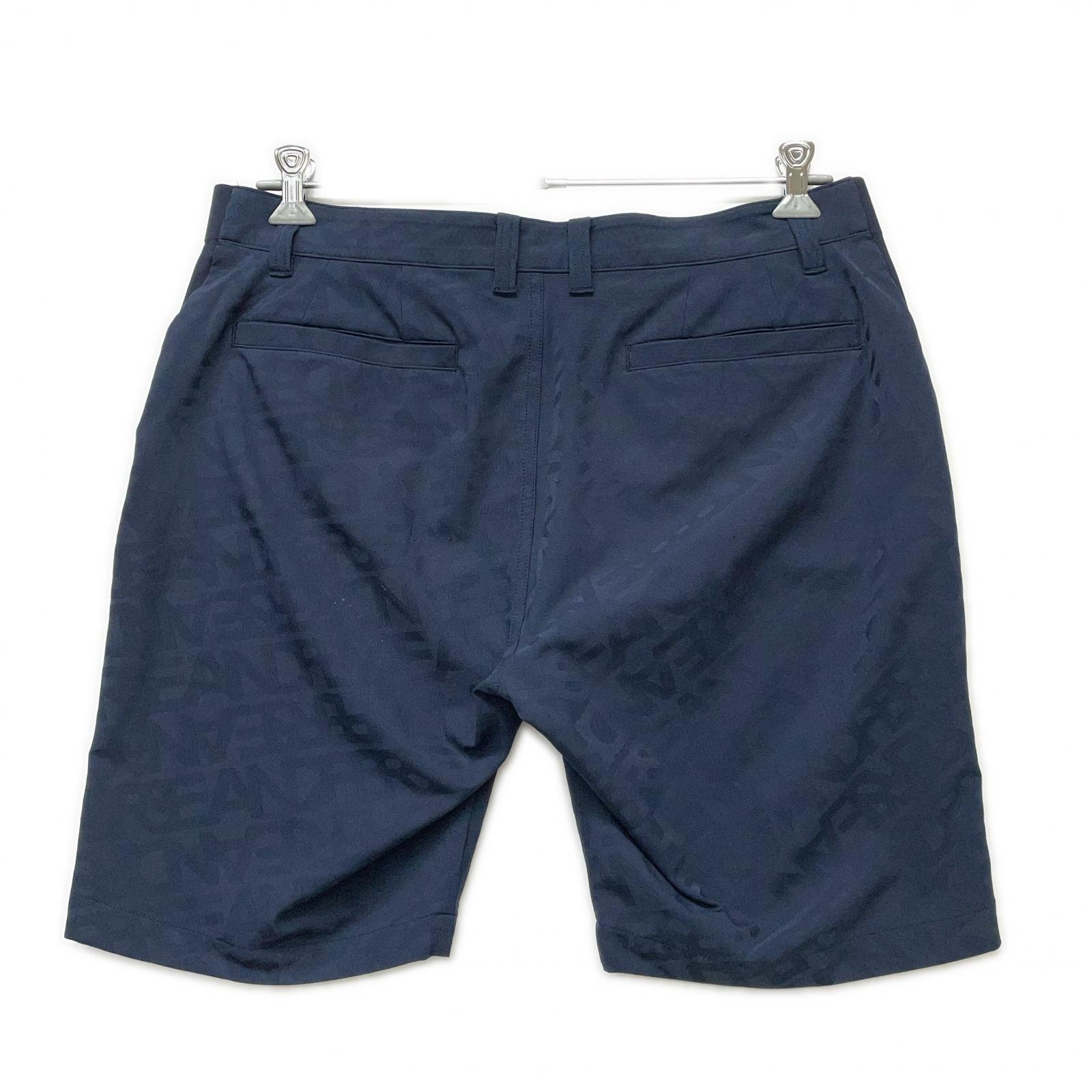 中古 メンズ アンパスィ and per se ハーフパンツ LL 紺 ネイビー 総柄