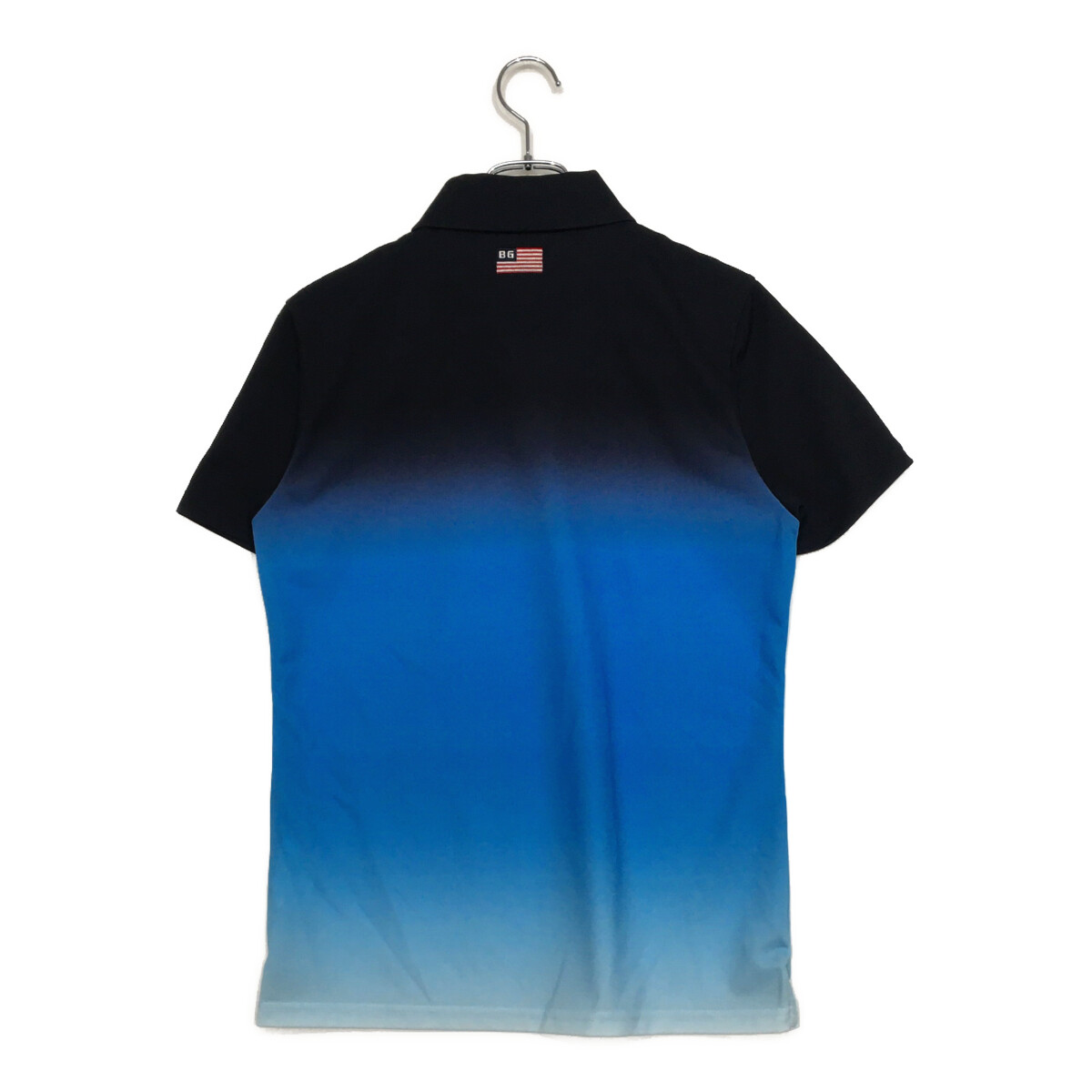 【極美品】XLサイズ！ブリーフィング ゴルフ半袖 ポロシャツ Tシャツ 青系 中古 メンズ ブリーフィング BRIEFING 半袖ポロシャツ M 紺×青