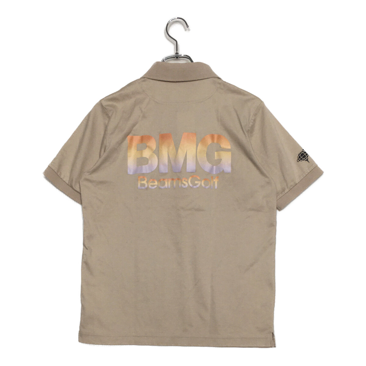 中古 メンズ ビームスゴルフ BEAMSGOLF 半袖ポロシャツ S ベージュ