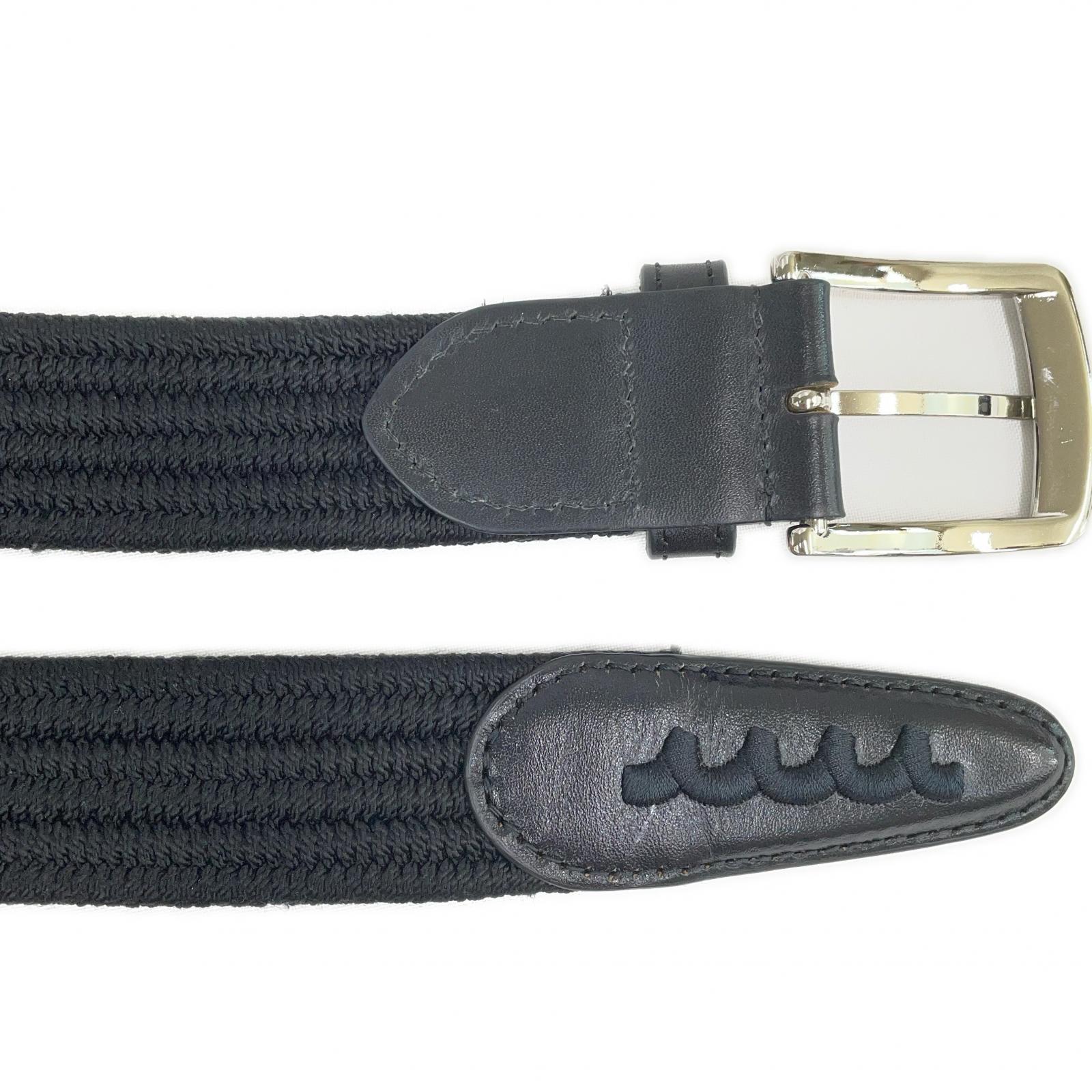 中古 ムータマリン muta MARINE ベルト 黒 ブラック ゴムメッシュ ロゴ