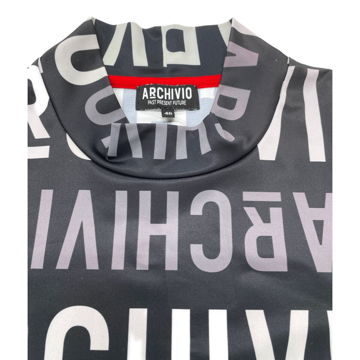 中古 メンズ アルチビオ archivio 半袖シャツ 46(M) ブラック モック