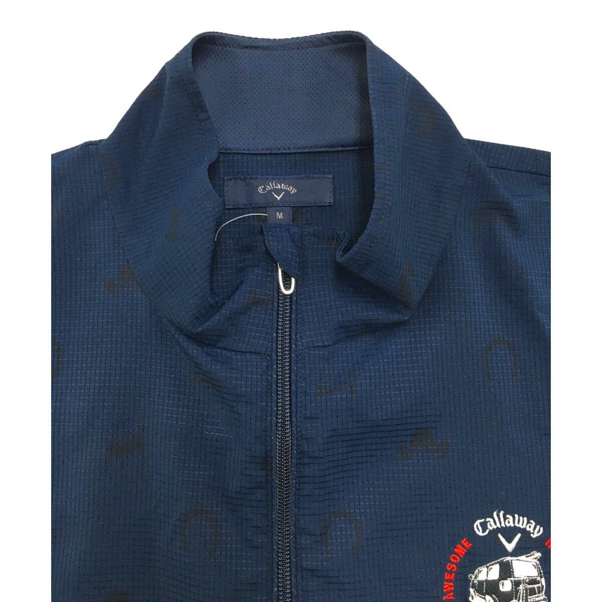 中古 メンズ キャロウェイ Callaway フルジップアウター M 白×紺