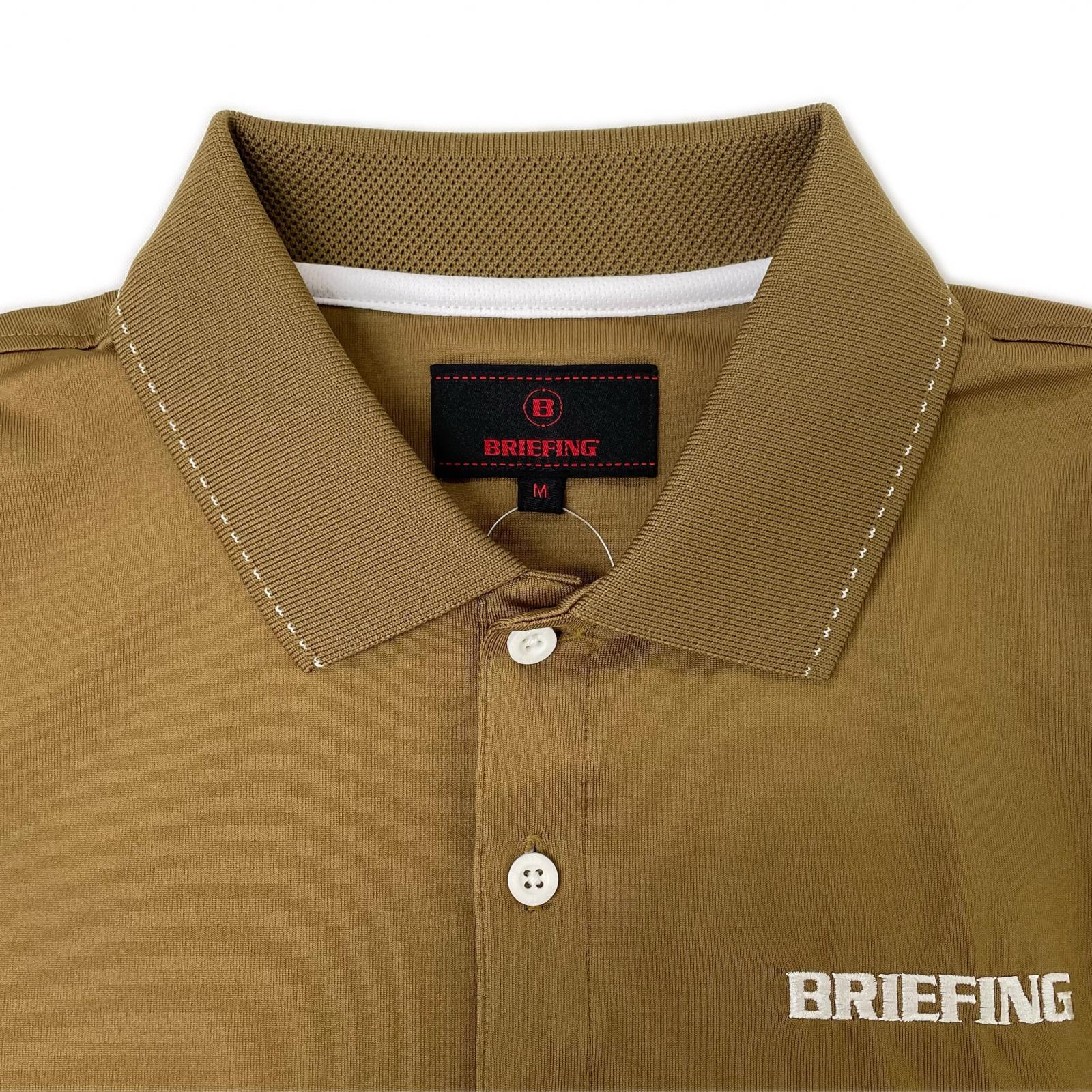 中古 メンズ ブリーフィング BRIEFING 半袖ポロシャツ M ブラウン 異