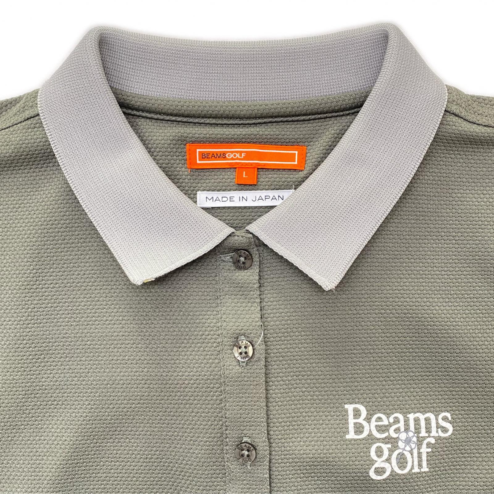 中古 レディース ビームスゴルフ BEAMSGOLF 半袖ポロシャツ L グレー系